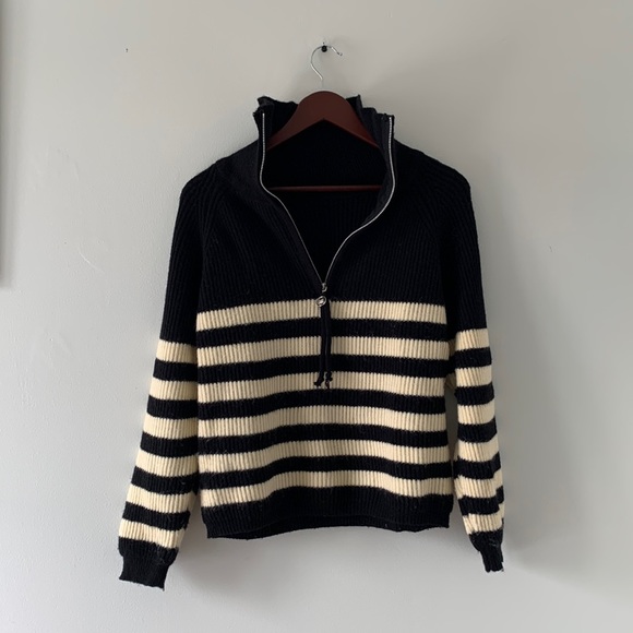 Striped Quarterzip sweater - Picture 1 of 2